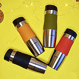 Термокухоль вакуумний із неіржавкої сталі 480 мл для кави та чаю Edenberg EB-627 Термо чашка металева термос, фото 3