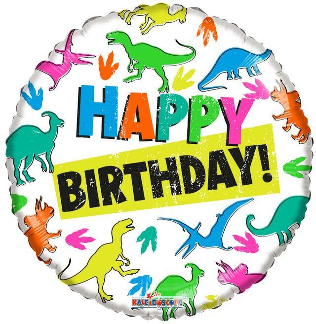 К 18" Happy Birthday Dinosaurs. З Днем народження динозаври плівка