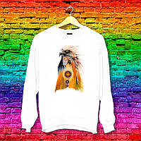 Світшот з оригінальним принтом Орел і Дівчина Push IT