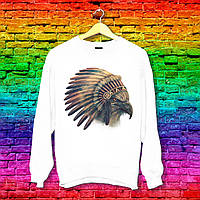 Світшот з оригінальним принтом Орел вождь Push IT