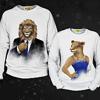 Парні світшоти з принтом "Світські леви" Push IT