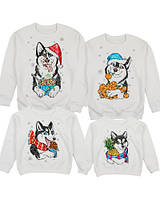 Світшоти Family Look з принтом "Собаки: Новий Рік" Push IT