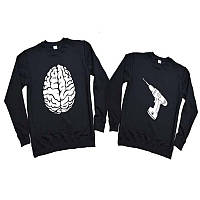 Парні світшоти з принтом "Мозки та дриль" Push IT