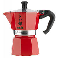 Гейзерна кавоварка Bialetti Moka Express Red 3 чашки 130 мл