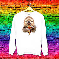 Світшот з оригінальним принтом Лінивець з напоєм Push IT