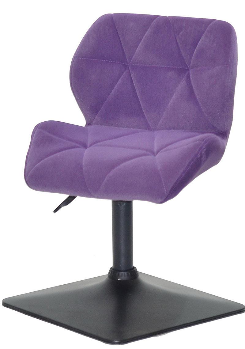 Стілець Set 4-BK BASE пурпуровий 1013 велюр на квадратній чорній опорі, фото 1