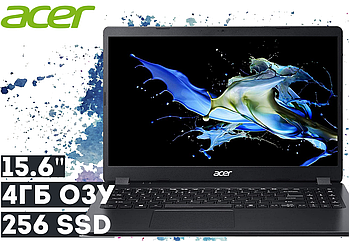 Ноутбук Acer Extensa EX215 15.6" (AMD Dual Core A4-9120E, 4 ГБ ОП, 256 SSD PCIe NVMe, Windows 10)