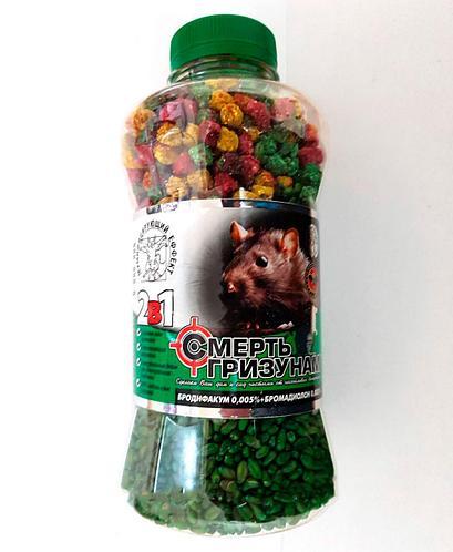 «Смерть гризунам» 2в1 зелене зерно + мікс гранула 400 г, оригінал