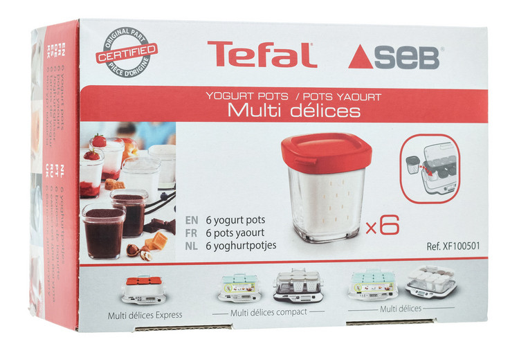 Набор баночек для йогуртницы Tefal XF100032 (6шт.) - фото 2 - id-p1514292073