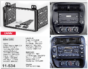 Рамка перехідна Carav 11-534 Ford/Lincoln/Mercury/Mazda 2DIN