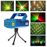 Новогодний лазерный проектор SD 09-4, диско лазер