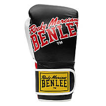 Боксерські рукавички Benlee BANG LOOP 14oz, шкіряні, чорно-червоні, фото 4