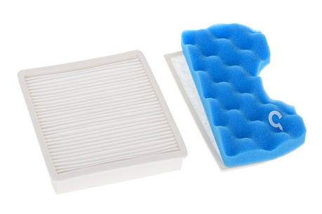 Набір поролоновий фільтр під колбу і вихідний HEPA фільтр, сумісний з пилососом Samsung, фото 1