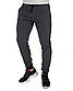 Чорні чоловічі теплі спортивні штани на флісі трехнитка спортивні штани, зимові спортивні штани з начосом, фото 5