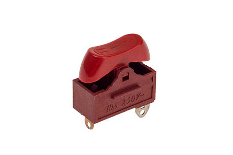 Перемикач режимів для фена 10A 250V (червона клавіша), фото 1