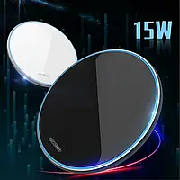 Быстрая беспроводная зарядка 15W Type C для телефона Wireless Fast charge настольное зарядное устройство QC