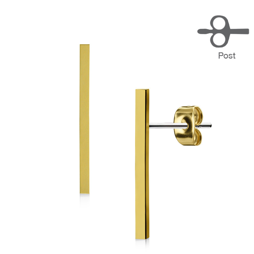 Жіночі сережки c лимонною позолотою "Minimal", фото 1