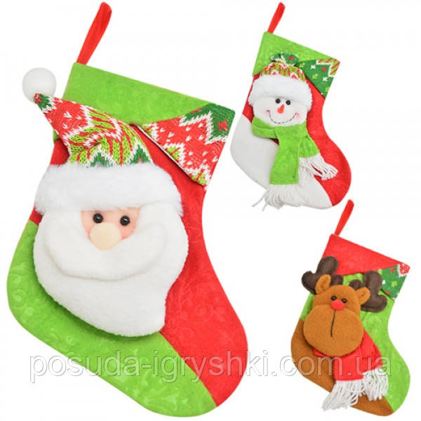 Новорічний носок для подарунків 24*18см TL00341, фото 1
