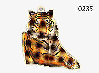 Тигр Набор для вышивки крестом на деревянной основе ФрузелОк 0235