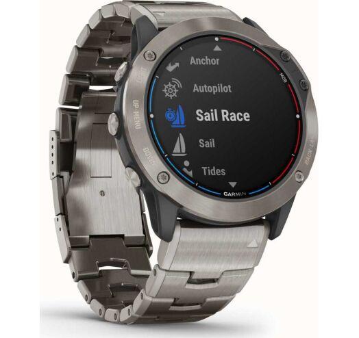 Смарт годинник Smart Watch Garmin Quatix 6x Solar Titanium with Titanium Band (010-02157-31)