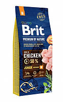 Сухий корм Brit Premium Junior M 15 kg (для цуценят і молодих собак середніх порід)