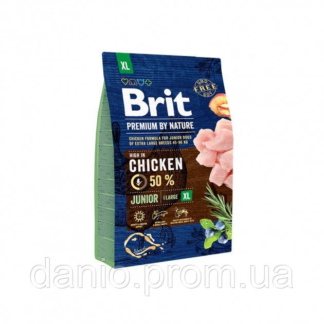 Сухий корм Brit Premium Junior XL 3 kg (для цуценят і молодих собак гігантських порід)