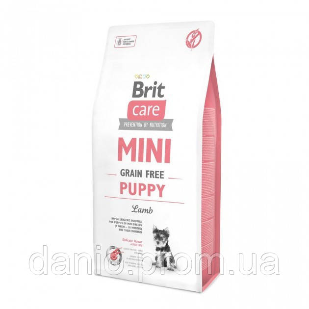Сухий корм Brit Care GF Mini Puppy Lamb 2 kg (для цуценят і молодих собак мініатюрних порід)