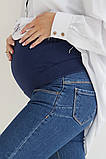 Стильні джинси Skinny для вагітних із високим трикотажним бандажиком на животик, 2225496-4-ТС, фото 7