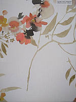 Рулонные шторы Кимоно бежевый с цветами