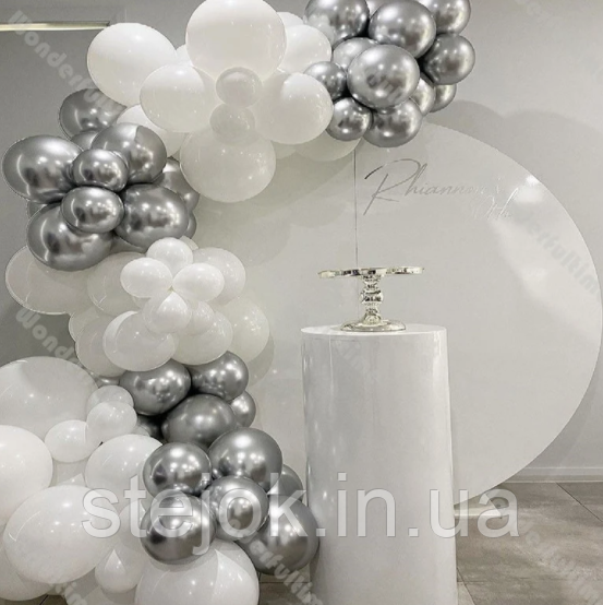 Арка гірлянда з повітряних кульок party Silver, фото 1