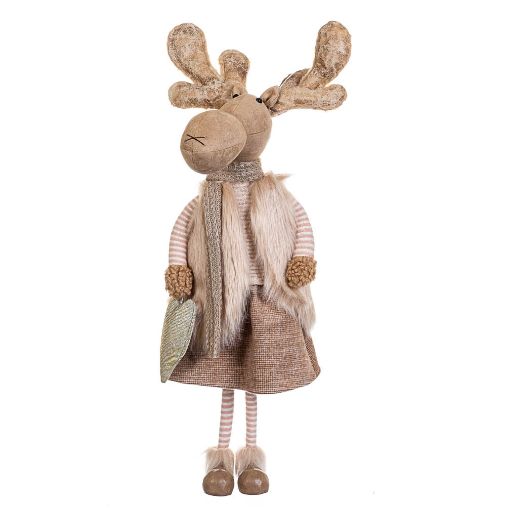 Фігура новорічна Lefard Олень 55х16 см 16005-006 текстиль