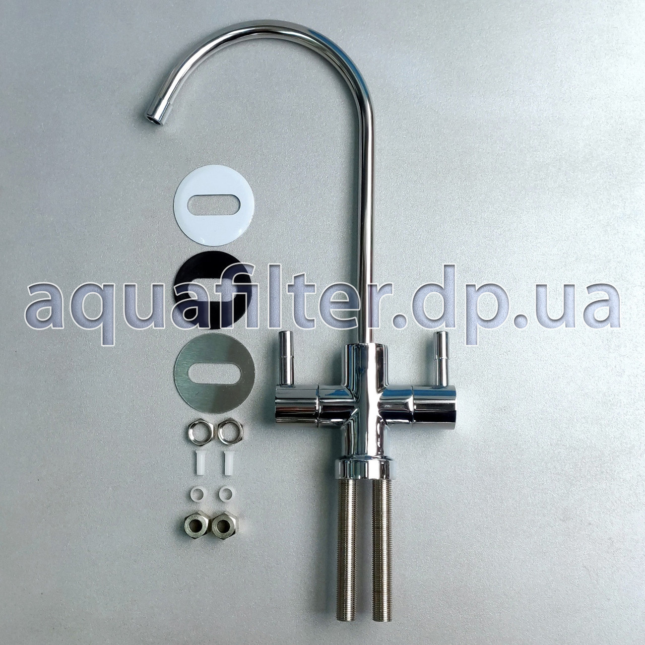 Подвійний кран для очищеної питної води KAPLYA Хай-тек хром