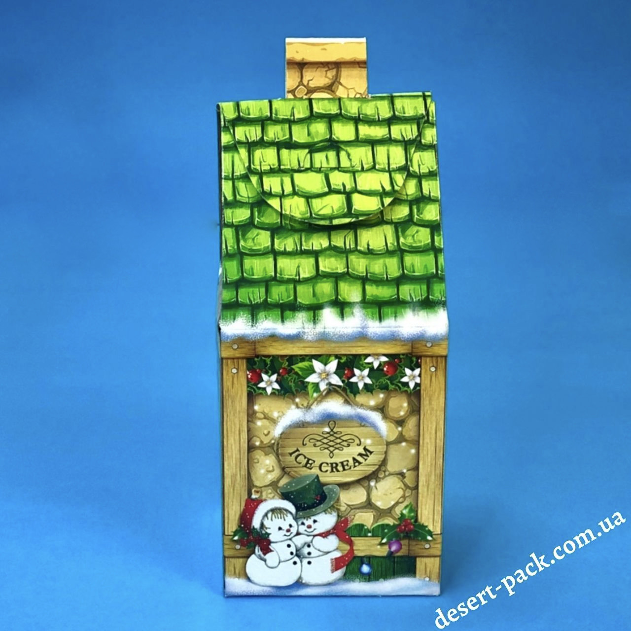 Новорічні коробки для 300г цукерок 200х90х70 мм. СУНДУЧОК 3