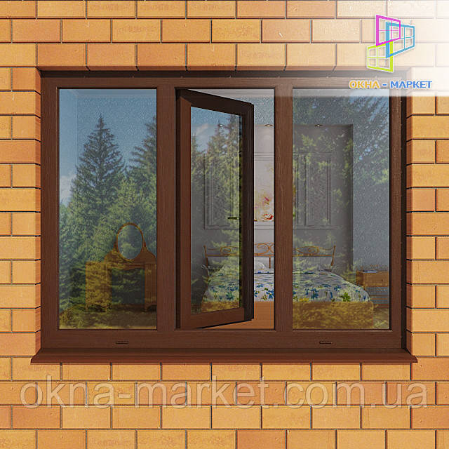 Тристулкові ламіновані вікна у Києві від Вікна Маркет™