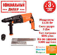 Прямий перфоратор зі змінним патроном Tekhmann TRH-1120 DFR (1.1 кВт, 3 Дж) YLP