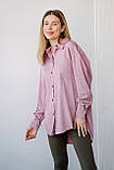 Блуза сорочка для вагітних і годуючих бавовняна вільного крою пудрова, 3101755-П, фото 6