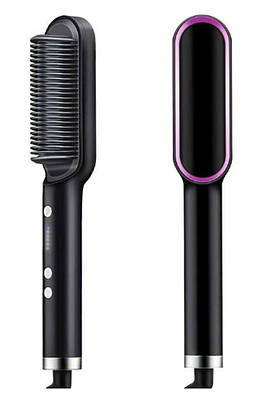 Гребінець випрямляч для волосся з турмаліновим покриттям Hair Straightener HQT-909B Щітка випрямляч 198514