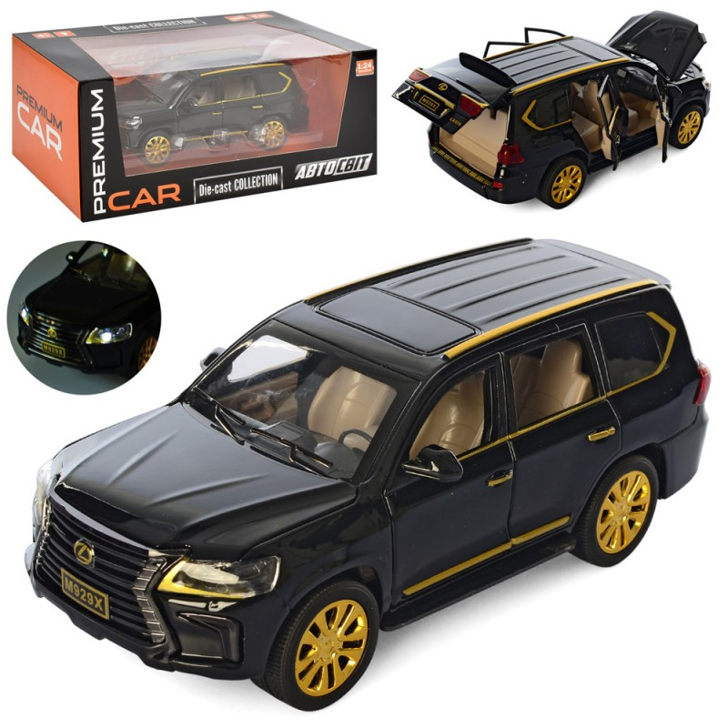 Машина металева автомодель Lexus AP-1707 АвтоСвіт, 1:24, інерційний, 20 см, звук, світло, відкривають, фото 1