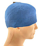 Шапка чоловіча Apex 56-61 розмір в'язана тонкі чоловічий головний убір синій (IШБ110), фото 3