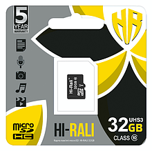 Карта пам " яті microSDHC (UHS-3) 32GB class 10 Hi-Rali (без а