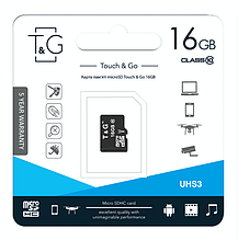 Карта пам " яті microSDHC (UHS-3) 16GB class 10 T&G (без адапт