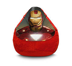 Крісло мішок груша "Iron Man. Mask. Red" Флок