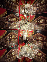 Гірлянда-штора 200 LED теплий білий 10 кульок по 8 см, ширина 3 м х 1,2 м 220 В із заглушкою PREMIUM