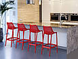Барний пластиковий стілець Air Bar Stool 75 cm,  Siesta, Туреччина, червоний, фото 3