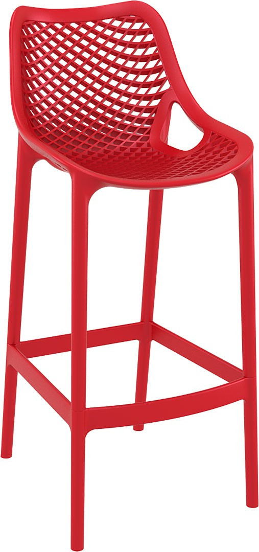 Барний пластиковий стілець Air Bar Stool 75 cm,  Siesta, Туреччина, червоний