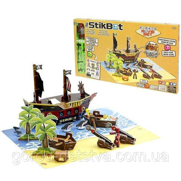 Набір для творчості анімації стікбот StikBot Острів скарбів піратський корабель PIRATE Movie set 2110, фото 1