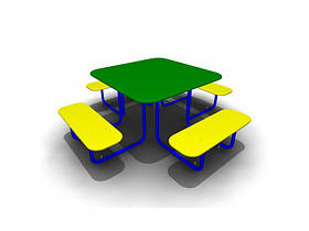 Столик Кульбаба з лавочками (вулиця) дитячий на майданчик