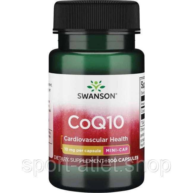 Натуральна добавка Swanson CoQ10 10 mg, 100 мини капсул, фото 1