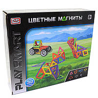Магнітний конструктор Play Smart «Кольорові магніти» 32 деталей (2475), фото 7