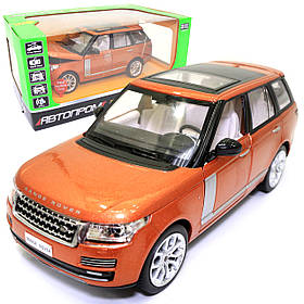 Машинка іграшкова Автопром «Range Rover» джип, метал, 18 см, помаранчевий (світло, звук, двері відчиняються) 68263A